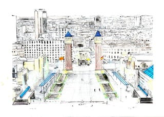 Solar Umbrella Invention - Plaza Espanya, Barcelona