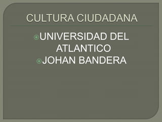 UNIVERSIDAD DEL
ATLANTICO
JOHAN BANDERA
 