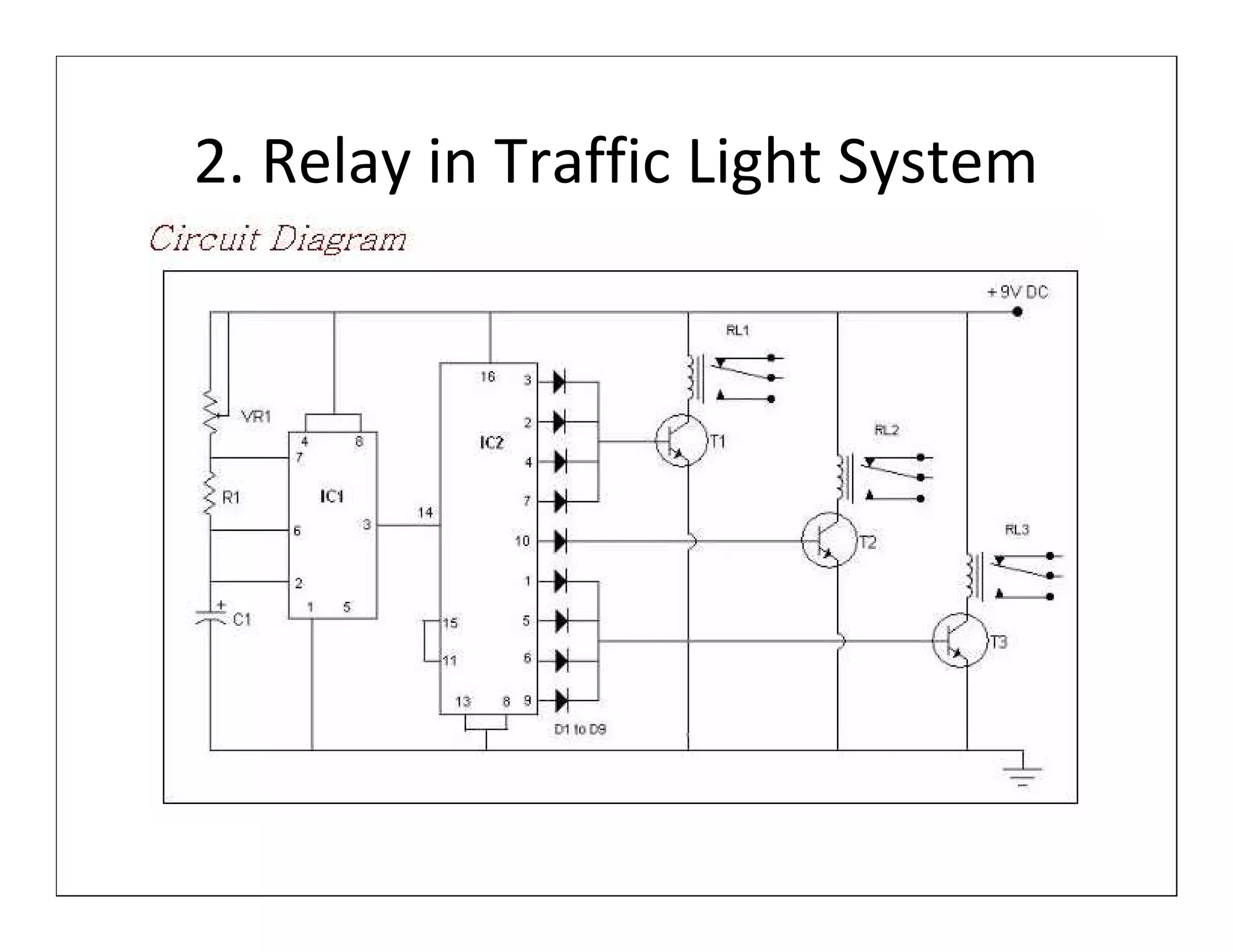 2. Relay in Traffic Light System
 