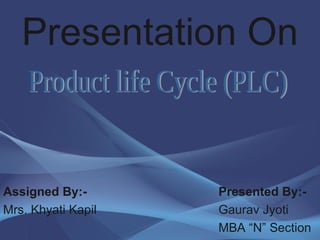 Presentation On ,[object Object],[object Object],[object Object],[object Object],[object Object],Product life Cycle (PLC) 