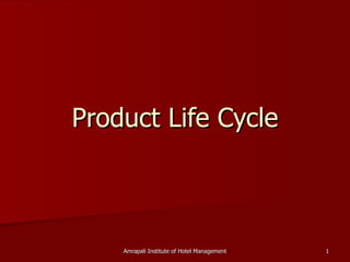 Product Life Cycle



    Amrapali Institute of Hotel Management   1
 