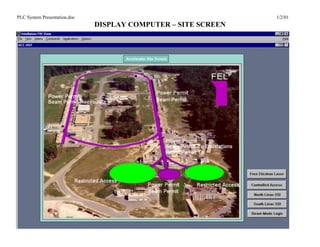 PLC System Presentation.doc                                    1/2/01
                              DISPLAY COMPUTER – SITE SCREEN
 
