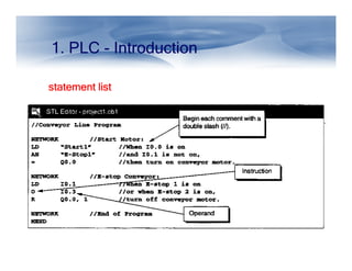 1. PLC - Introduction
statement list
statement list
statement list
statement list
 
