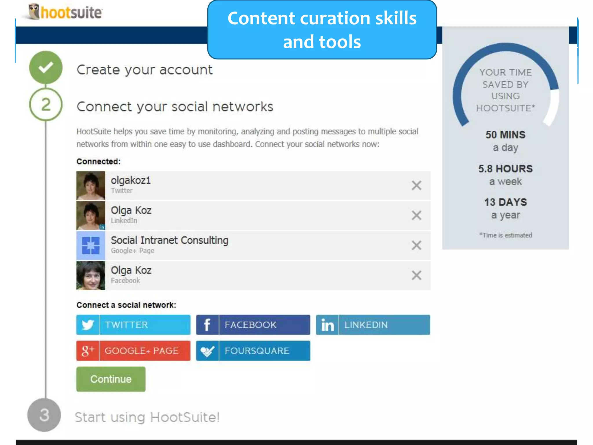 Content curation skills
and tools

 