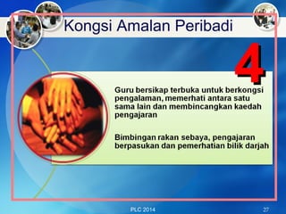 PLC 2014 27
Kongsi Amalan Peribadi
44
 