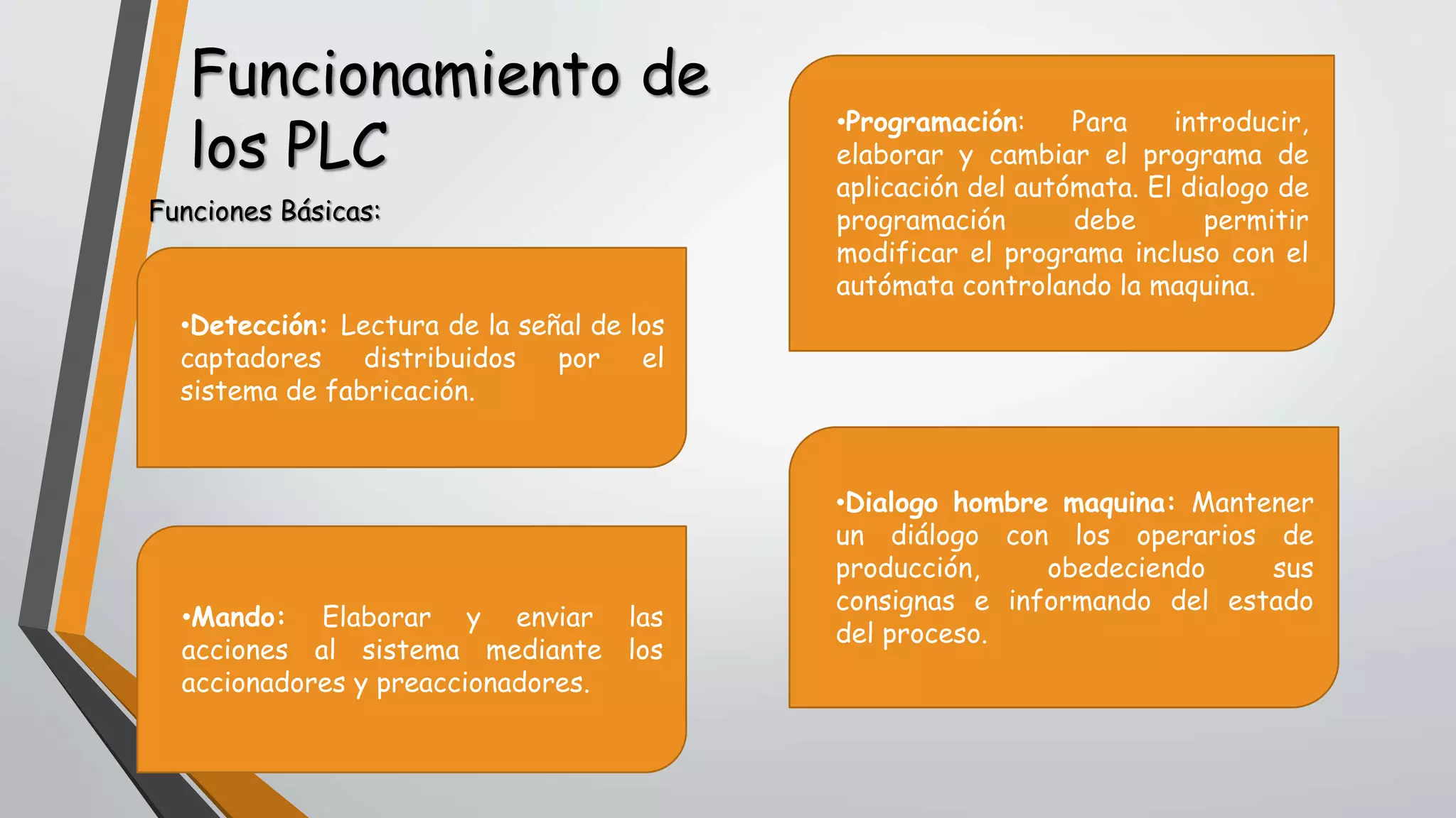 Características y funcionamientos de los PLC | PPTX