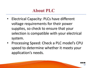 Programmable Logic Controller basic present. | PPTX