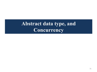 Abstract data type, and
Concurrency
70
 