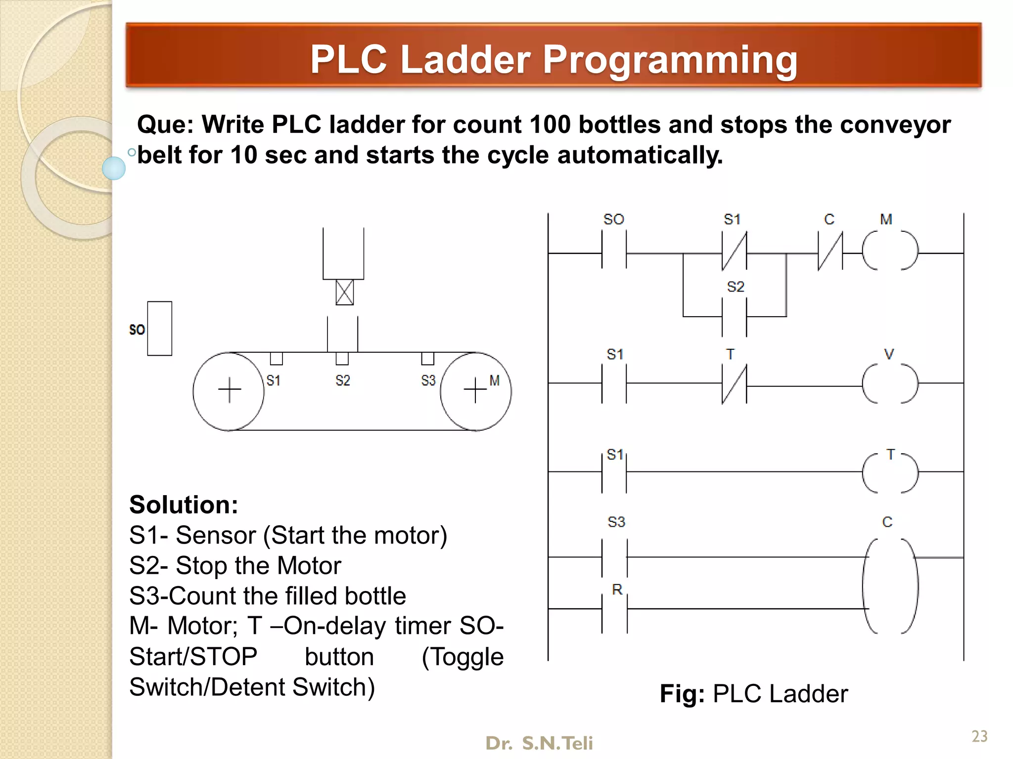 PLC Ladder Programming [Mechatronics] | PDF