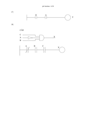 plc boolean - 6.34
17.
18.
D A
Y
CAB
C
A
B
X
A B C
X
 