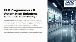 Expert PLC Programming & Automation Solutions Powering MENA Industries ...