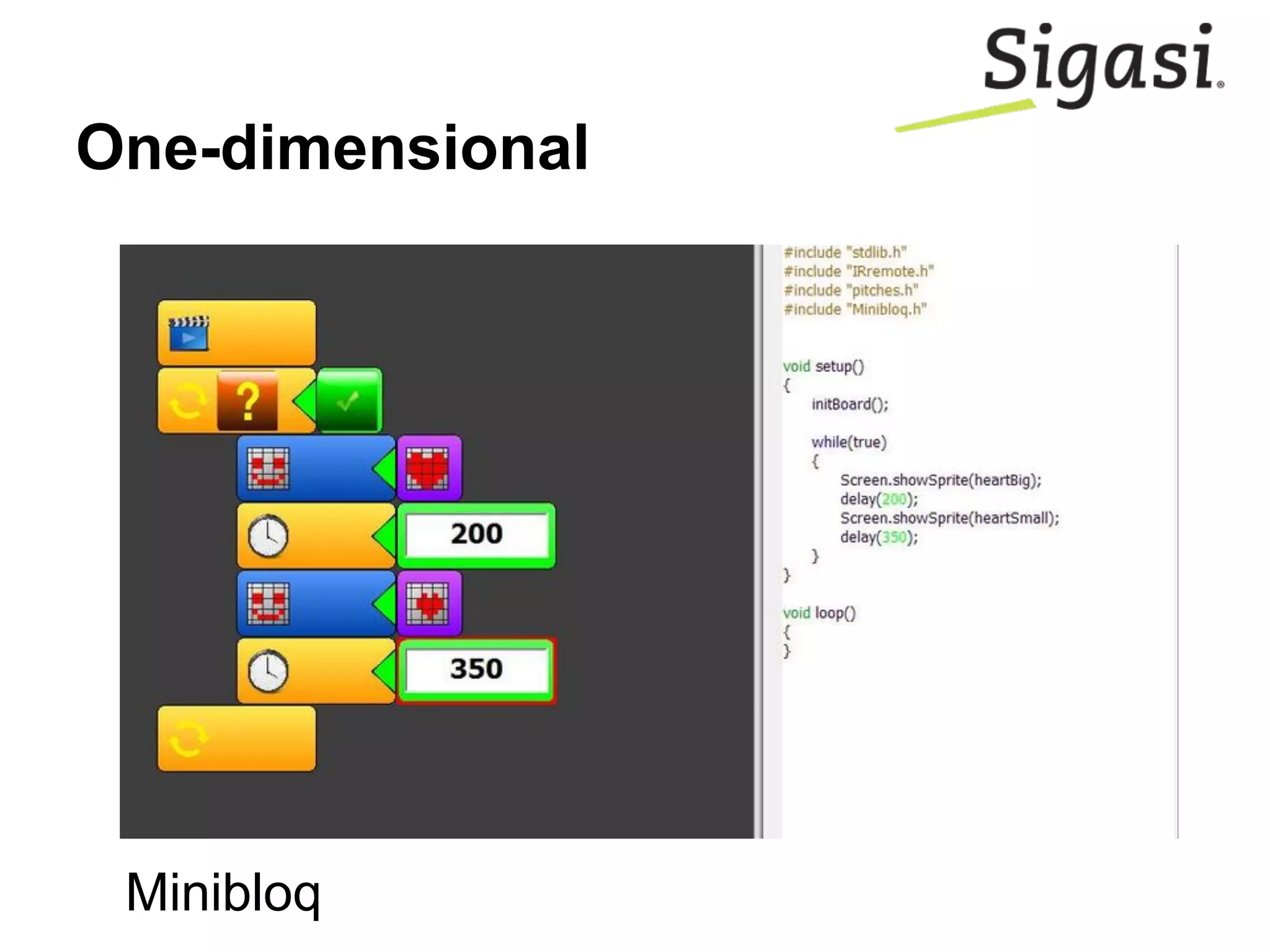One-dimensional
Minibloq