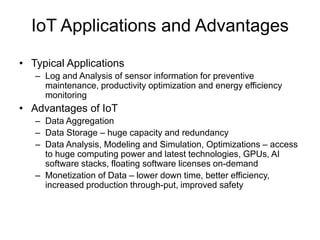 The IIoT Edge
• Most Industrial Control Applications are
implemented on the Edge
– Latency Sensitive, need quick response
...