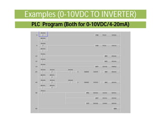 Plc analog input output programming | PDF