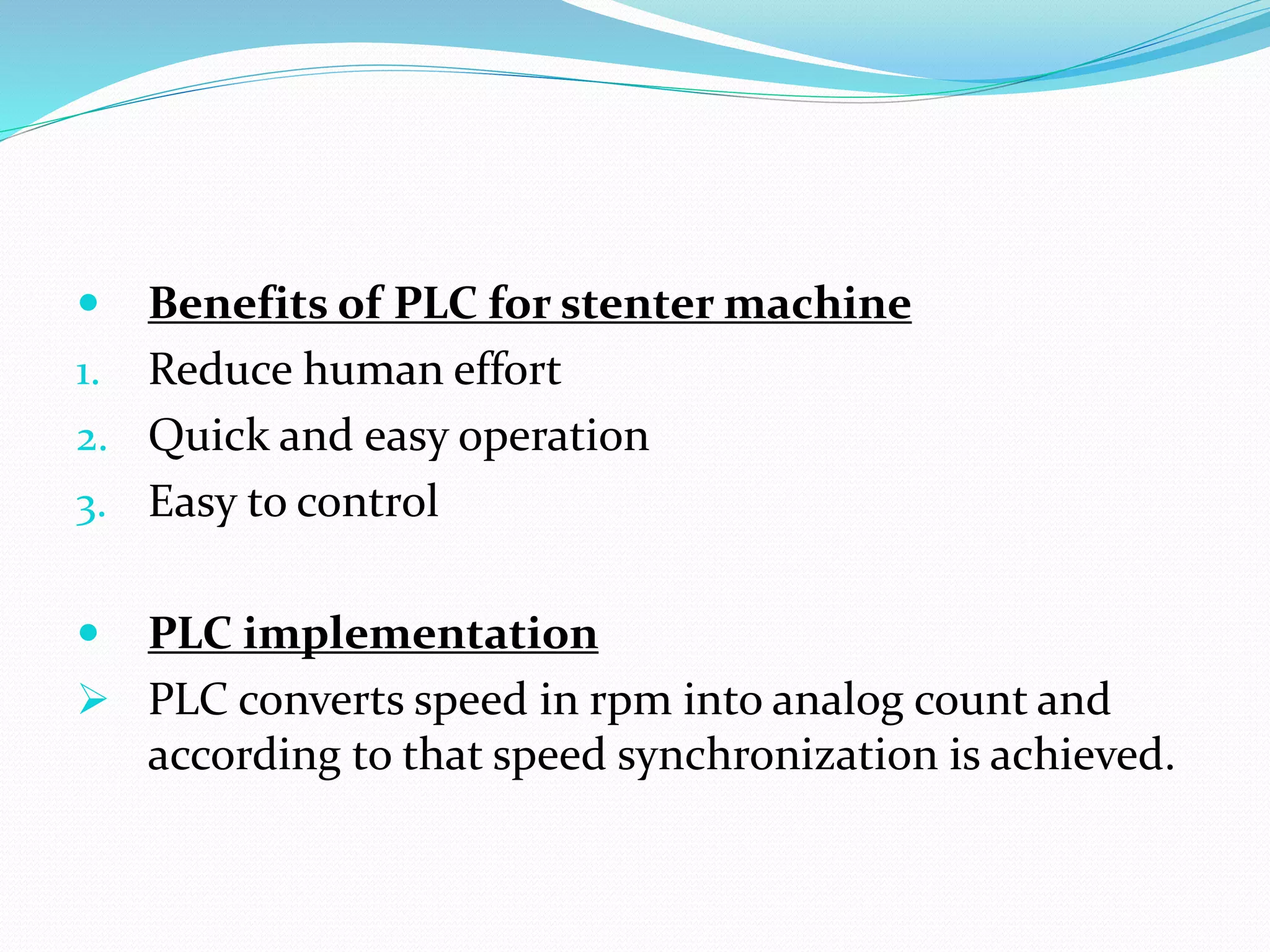Plc and hmi baed stenter machine01 | PPTX