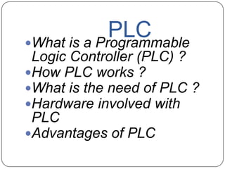 Plc and relay system used in ntpc | PPTX | Internet of Things | Internet