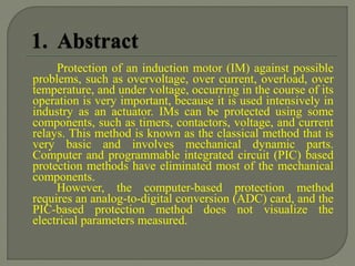 PLC and Sensors Based Protection and Fault Detection of Induction ...
