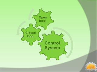 Open
         loop


Closed
 loop

           Control
           System
 