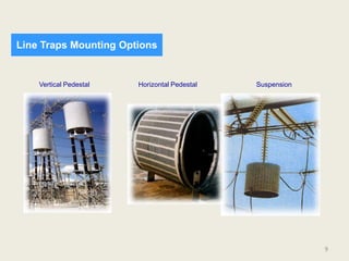 Line Traps Mounting Options


    Vertical Pedestal   Horizontal Pedestal   Suspension




                                                           9
 