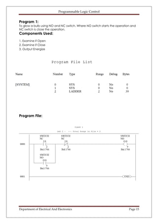 Plc documentation final | PDF