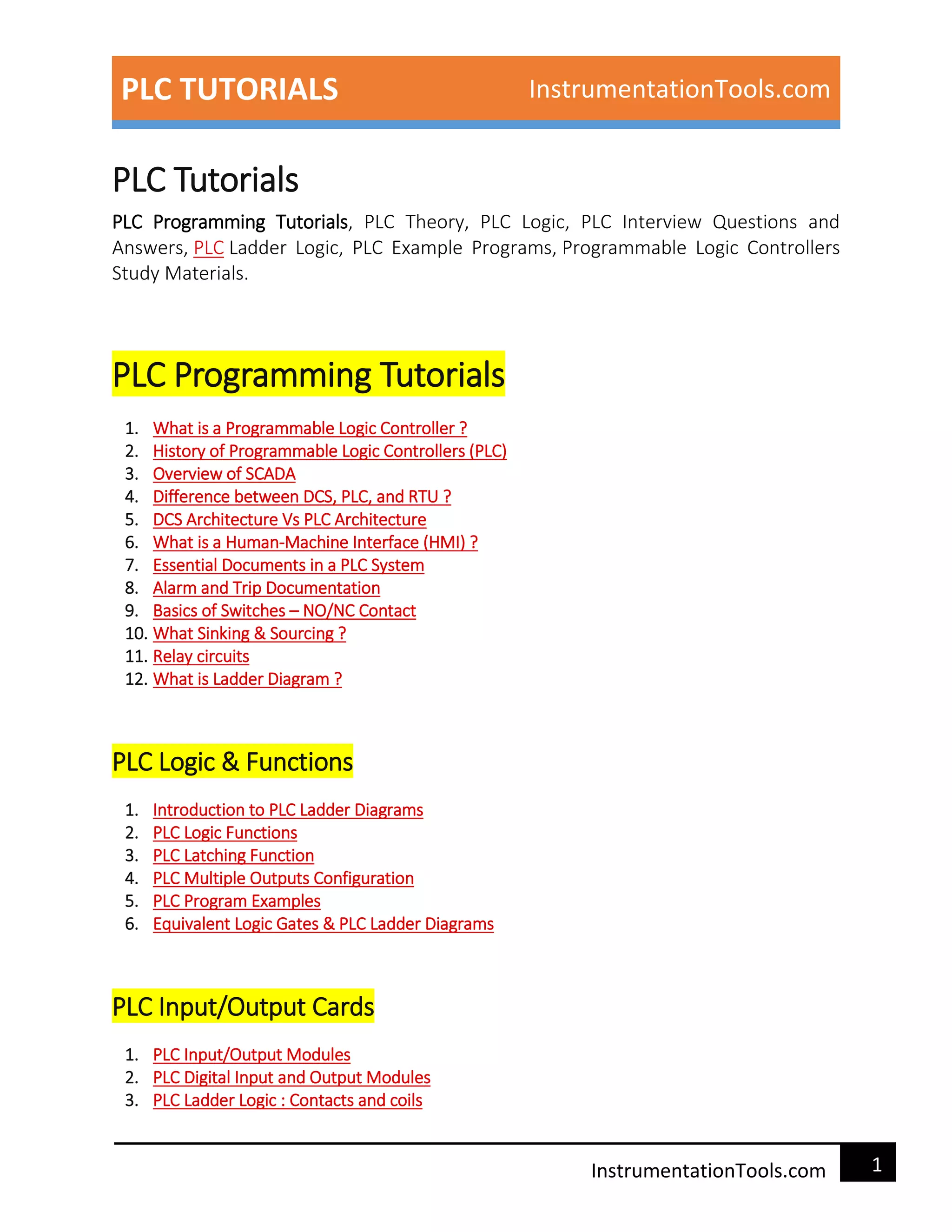 PLC Guide | PDF