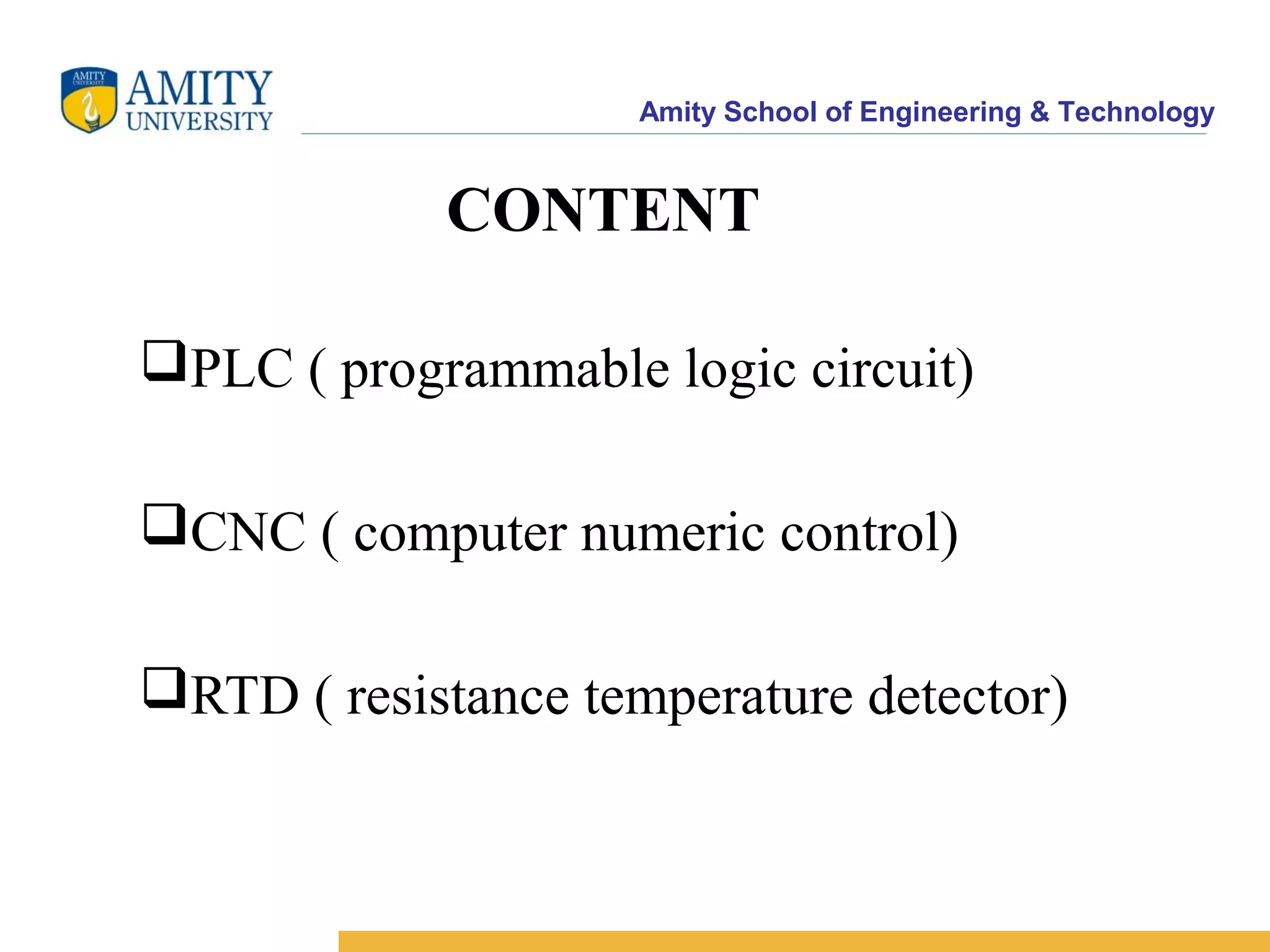 PLC (programmable logic controllers) RTD and CNC PPT- powerpoint ...