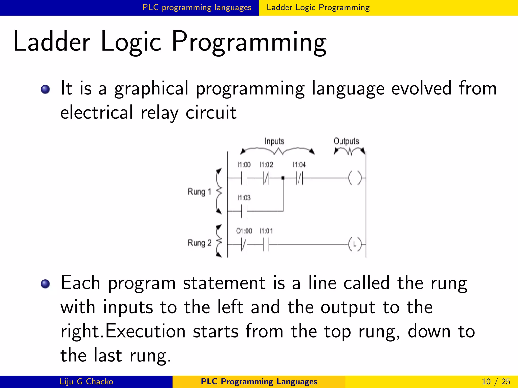 PLC Programming Languages | PDF