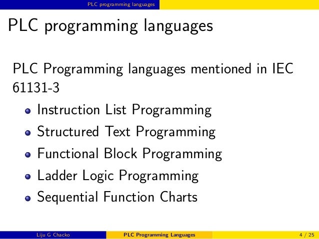PLC Programming Languages