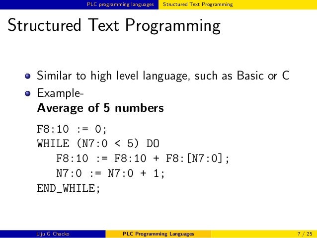 plc programming languages plc programming languages