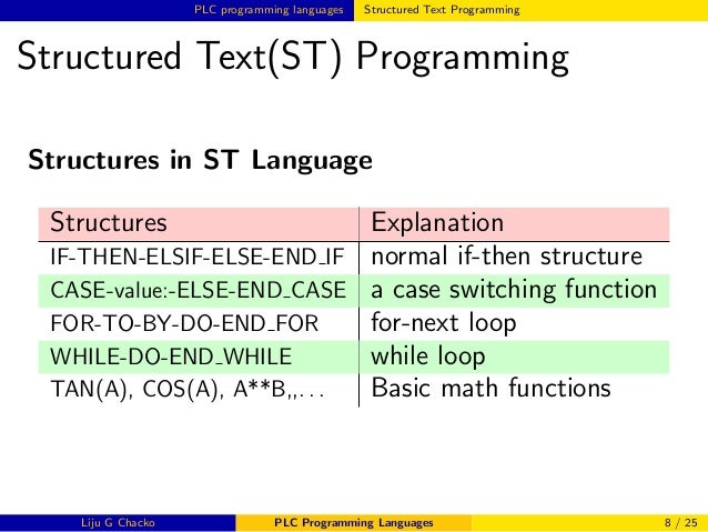 plc programming languages plc programming languages