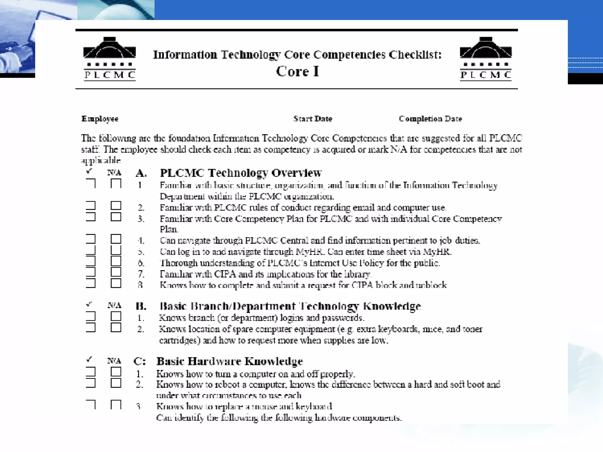 PLCMC Core Competencies PPT