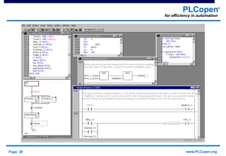 Page 28 www.PLCopen.org
PLCopen®
for efficiency in automation
 