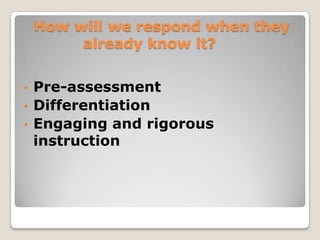 Big Idea Number Two

If we are to help all students learn,
 we must work collaboratively to
 meet the needs of each student
 