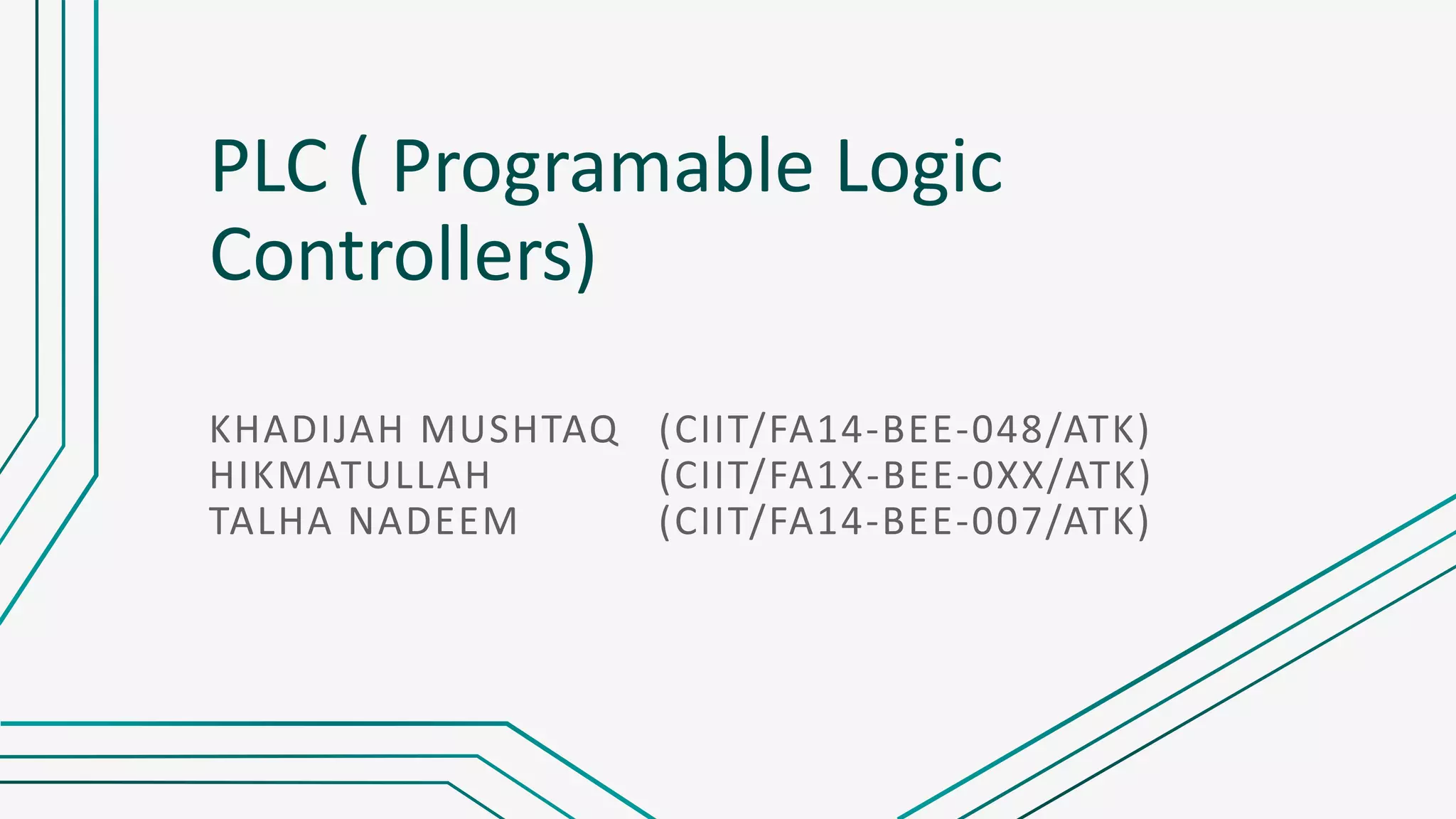 Plc ( programable logic controllers) | PPT