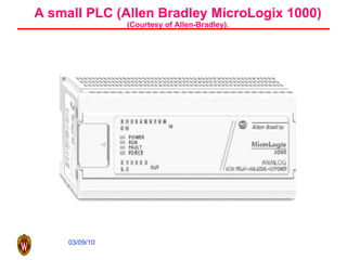 A small PLC (Allen Bradley MicroLogix 1000) (Courtesy of Allen-Bradley). 