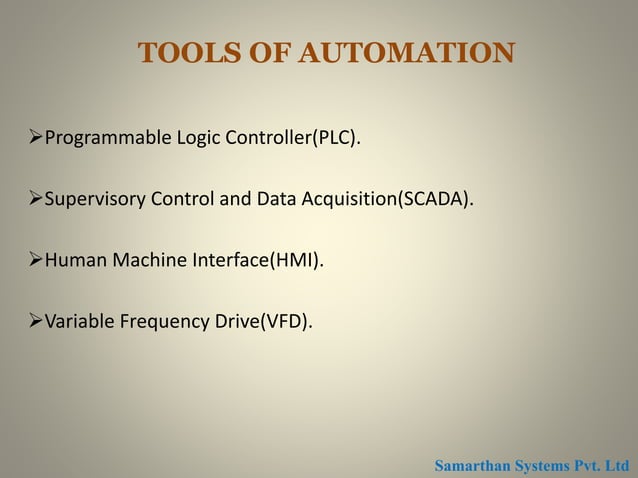 PLC and SCADA Automation | PPT image.