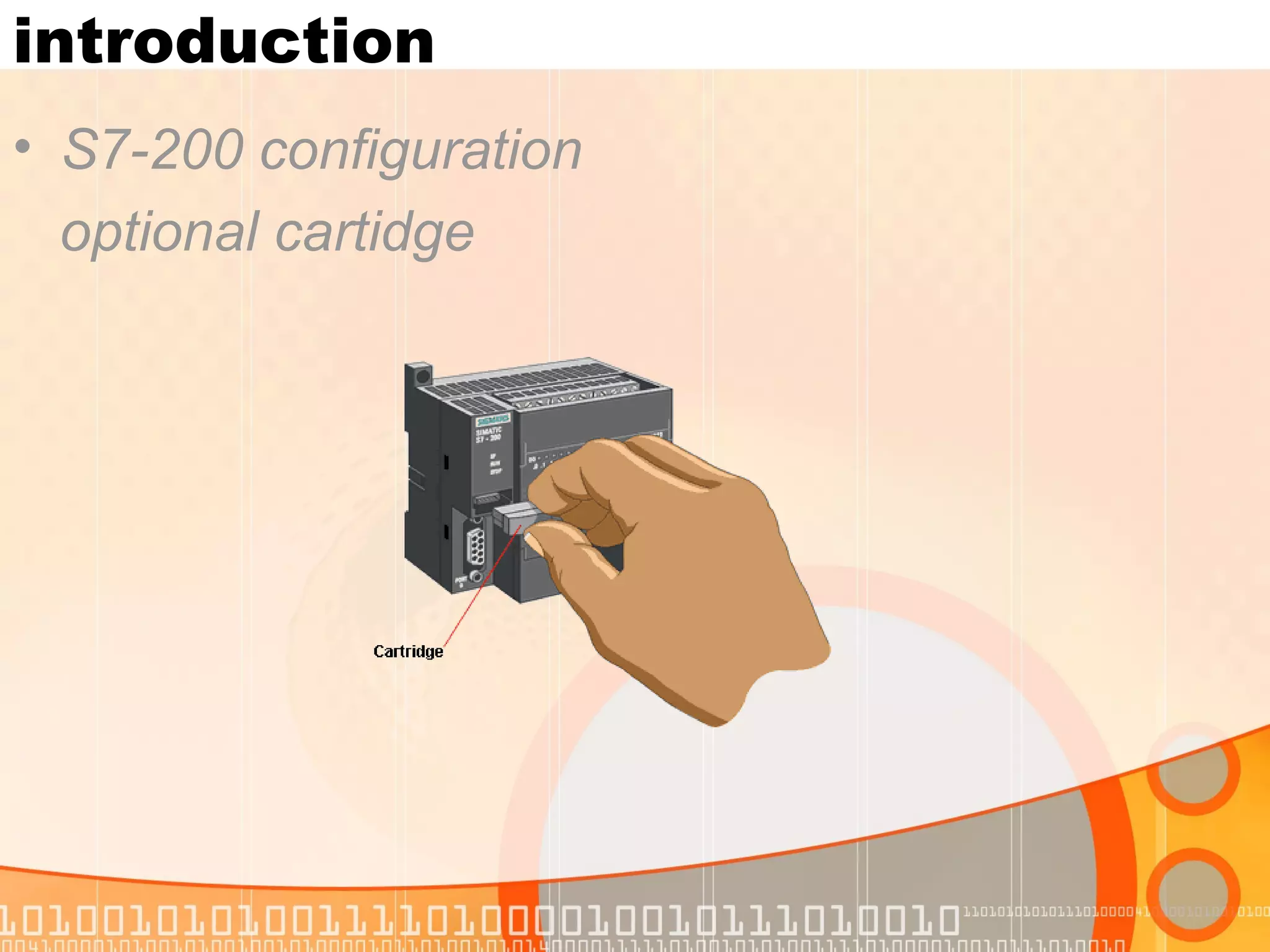 introduction S7-200 configuration optional cartidge 