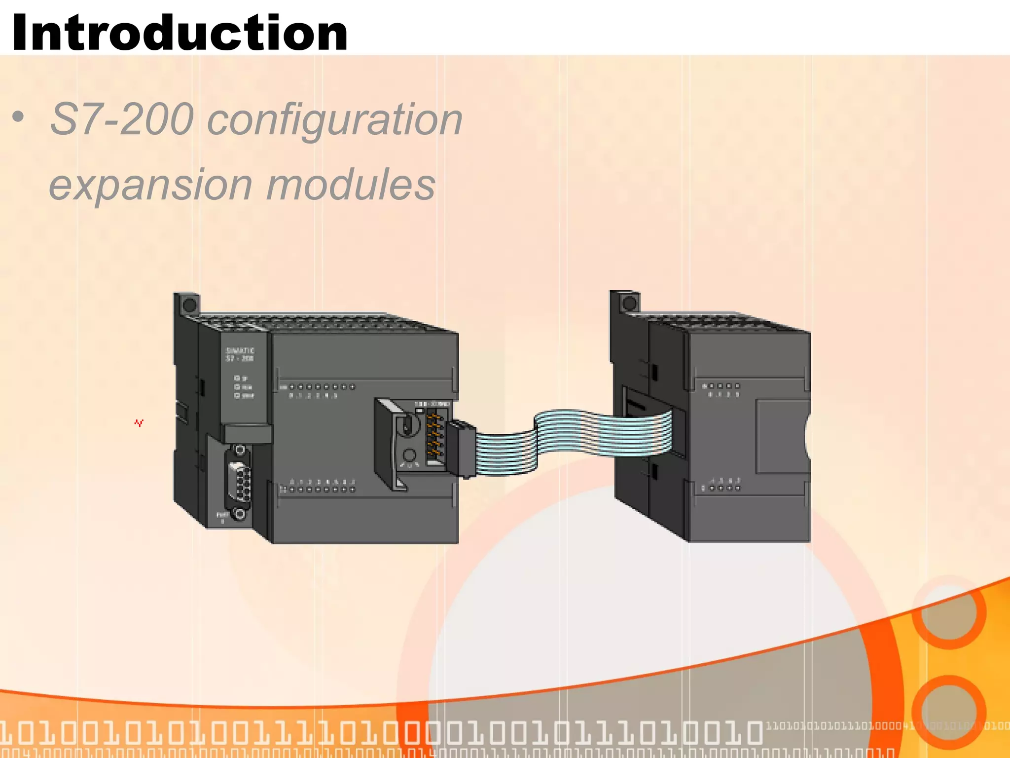 Introduction S7-200 configuration expansion modules 