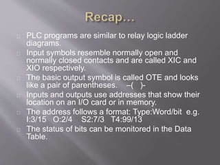 Basic PLC Symbols and Addresses in LogixPro | PPTX | Computer ...