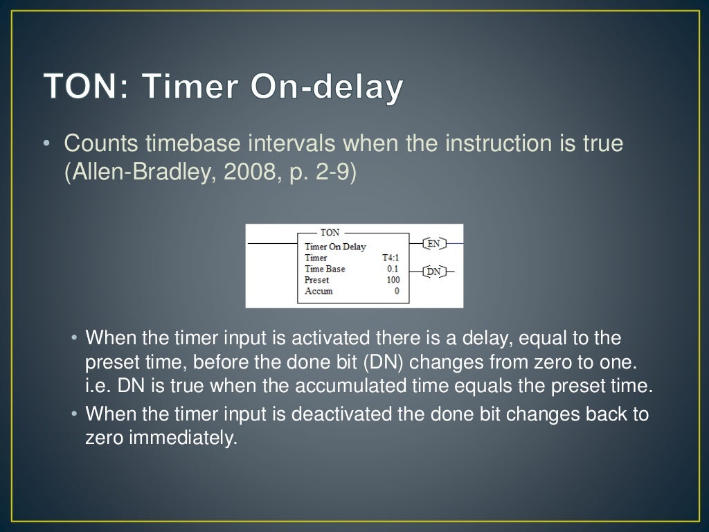 Introduction to PLC Timers and Timing Functions