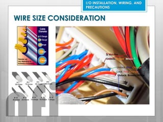I/O INSTALLATION, WIRING, AND
PRECAUTIONS
WIRING
WIRE SIZE CONSIDERATION
nfi
 