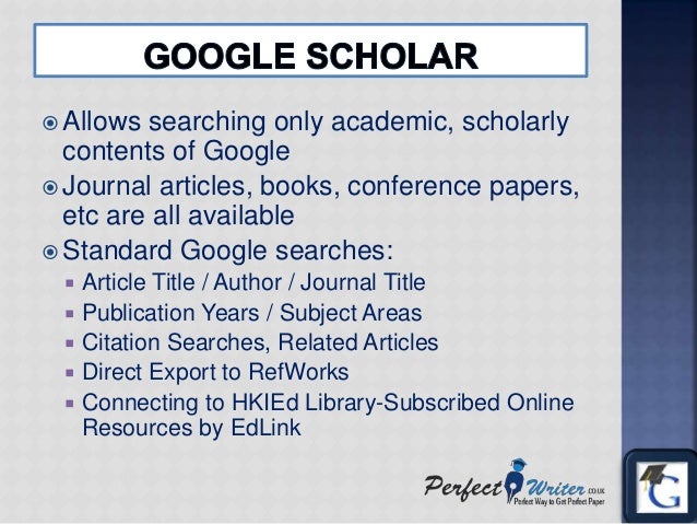 google scholar for thesis