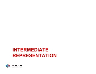 INTERMEDIATE
REPRESENTATION
 