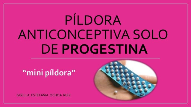 Píldora anticonceptiva