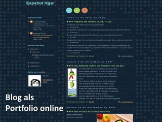 Blog als Portfolio online