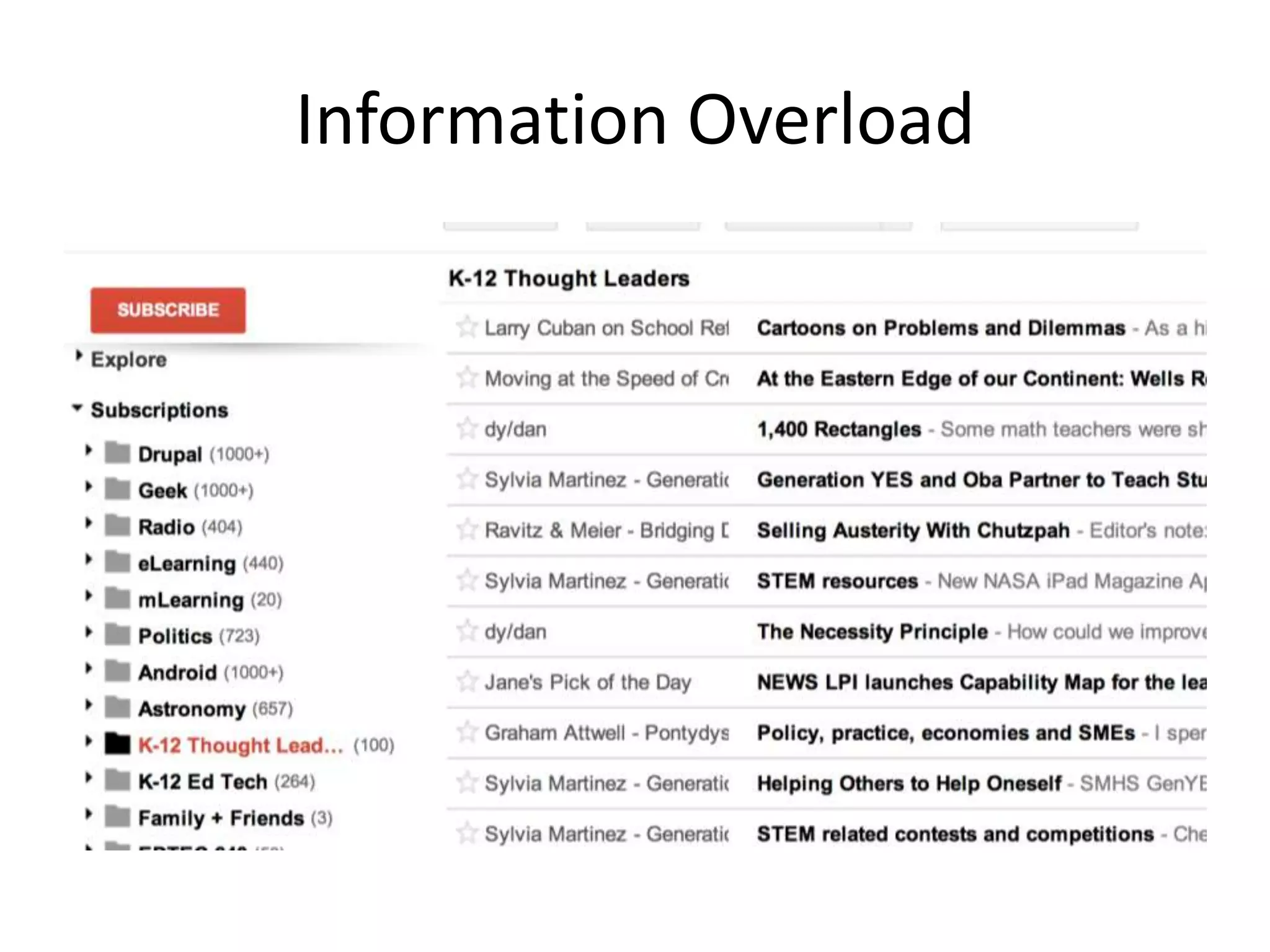 Information Overload
 