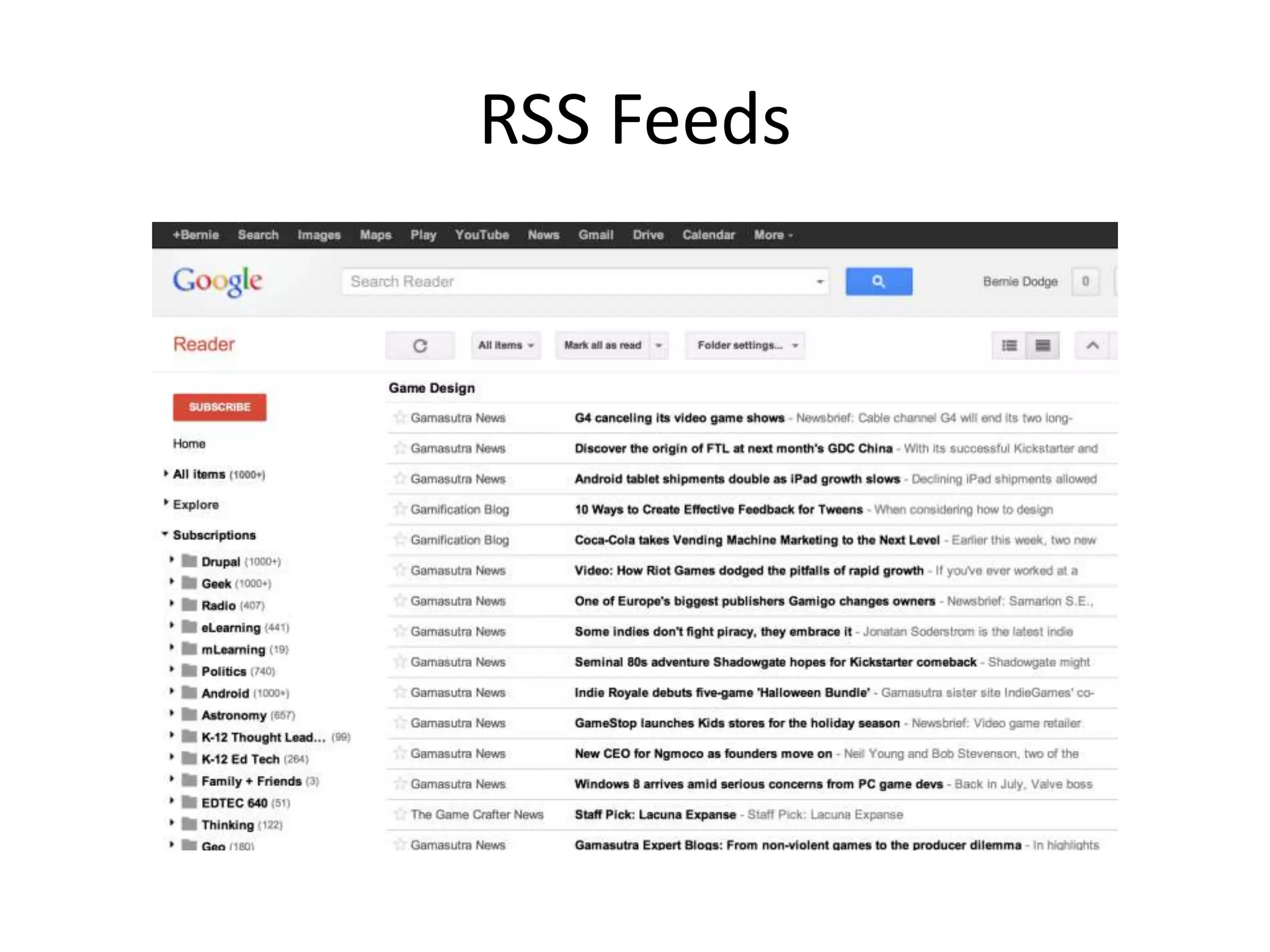 RSS Feeds
 