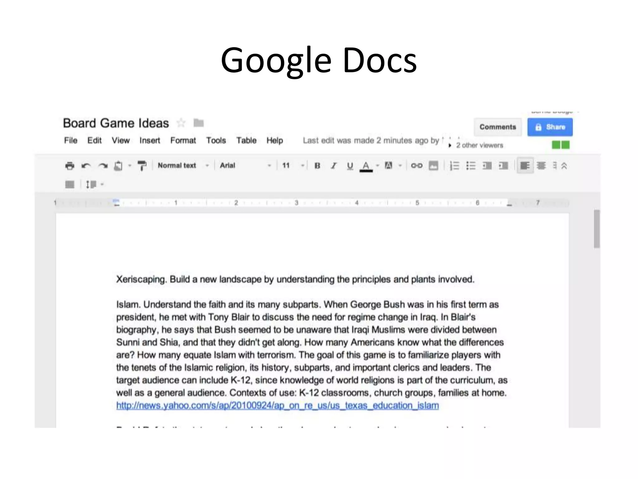 Google Docs
 
