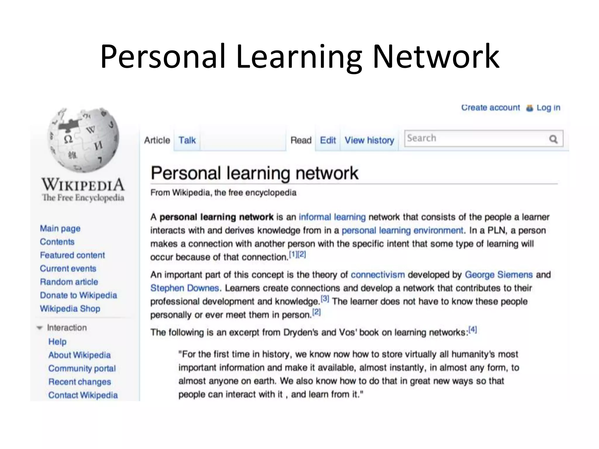 Personal Learning Network
 
