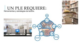 UN PLE REQUIERE:

Herramientas y estrategias de lectura.

 